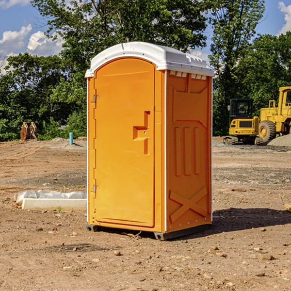 how often are the porta potties cleaned and serviced during a rental period in Pipestone